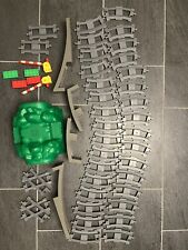 LEGO Duplo Bahn Schienen Set Kreuzung dunkelgrau Eisenbahnbrücke Zug Tunnel grün