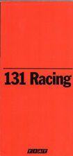 Fiat 131 Mirafiori Racing 2000 TC 1978-1979 Dutch Market Faltprospekt Sport
