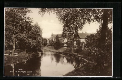 Ansichtskarte jever terrasse - ansichtskarte, jever,
