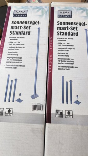 Casaya sonnensegelmast set 4 - sonnensegelmast-set, 2,4