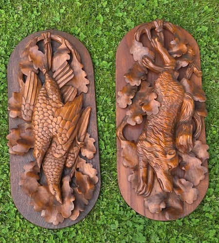 Große jagdliche holzreliefs - 2,
