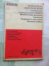 FAHR Betriebsanleitung z Schwader KS 60 / 80 / D / DN/ Original