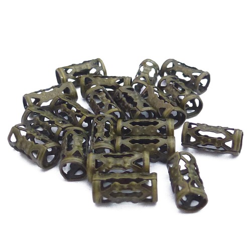 Metallperlen röhrchen 8x4 - metallperlen,