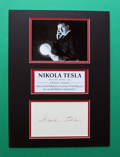 Nikola tesla autogramm replica - autogramm,