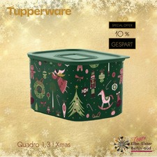 Tupperware Quadro 1,3L Xmas Keksdose Plätzchen Dose Aufbewahrung !statt 18,90€!