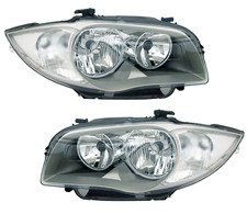 Scheinwerfer Set für 1er BMW E81 E87 2003-2006 Silber Chrom Halogen H7 H7 LWR