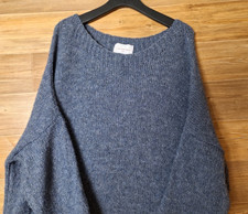 in sein mit StrickKleid-blau-Live Love Smile-Pullover-Lagenlook-EHG- mit Wolle