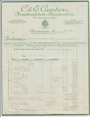 Rechnung 1935