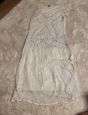 H&M Perlenkleid Gr. 40 Creme