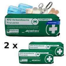 2 x Verbandtasche Erste Hilfe Kiste Notfallset Verbandkasten Auto DIN 13164:2022