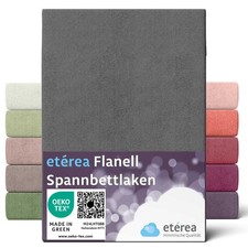 Flanell Spannbettlaken Feinbiber Spannbetttuch Bettlaken etérea 90x200 - 200x220