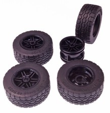 LEGO Technik - 4 Reifen 49,5x20 mm mit Felge schwarz 30,4x20 mm 15413 56145 NEU