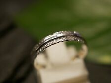 Mystischer 925 Sterling Silber Ring Signiert BEE Indianer Natur Federn 1,7 cm