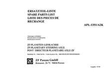 Ersatzteilliste Allradachse ZF APL 1351 Fendt