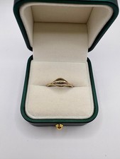 Ring 9 kt Gold Croissant Stil