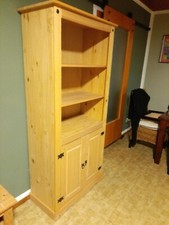 Kiefernholz-Wohnzimmerschrank/ Kommode/Bücherregal(183cm/40/80cm) 