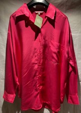 Himbeerrote pinke satin - h&m,