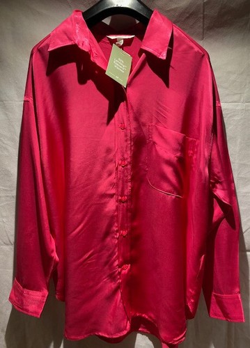 Himbeerrote pinke satin - h&m,