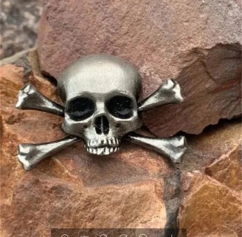 Totenkopf biker rocker pin - biker,