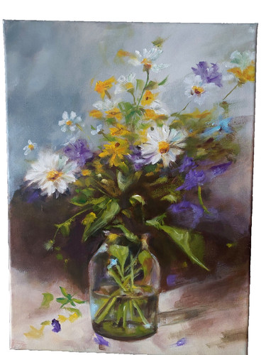 Sommerblumen einer - in,