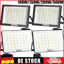 100-500Watt LED Fluter Außen Strahler Fassadenstrahler Scheinwerfer Baustrahler