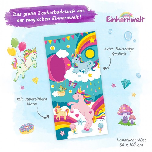 Einhorn handtuch 100 cm - x,