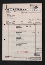 LEIPZIG, Rechnung 1940, Anton Weber & Co. GmbH Binder Leim Holzkitt
