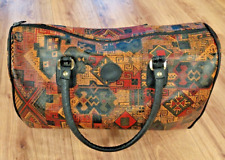 ? Vintage: ALLZWECKTASCHE Kunstleder - geometrisches Ethnomuster - 1990er ?