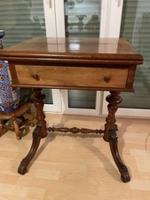 Spieltisch Wandtisch Konsolentisch Antik Nussbaum