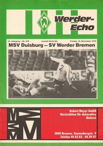 Programme werder bremen - |,