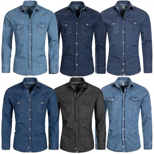Rock creek herren - herren, jeanshemd