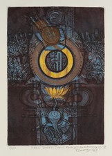 D. BANERJEE (*1936), Prana-Shakti (Vital Force) Lebensenergie, Aquatinta