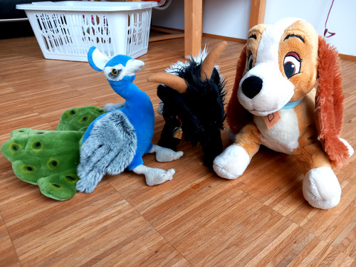 Pfau hund ziege stofftiere - pfau,,