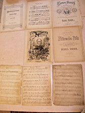 rare alte Noten um 1850 Karl Rohr u.a. 3 Handschriften und lose Blätter Polka
