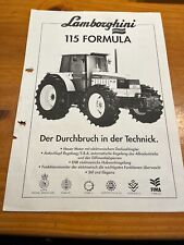 Prospekt Lamborghini 115 Formula Broschüre Werbung Traktor Schlepper J