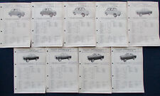 9x Glas Goggo Goggomobil Coupe  Prospekt Brochure VDA Typenblätter 1960-66 121