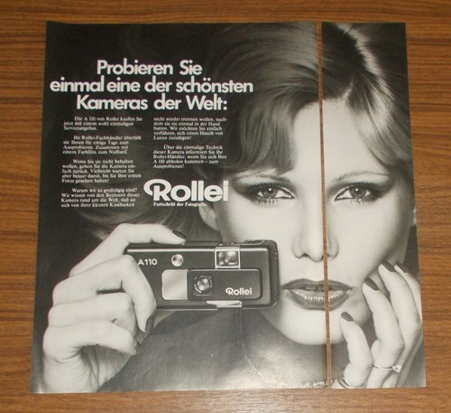 Seltene werbung rollei 110 - a,