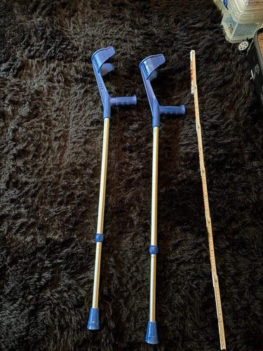 Krücken gehstützen blau - krücken,