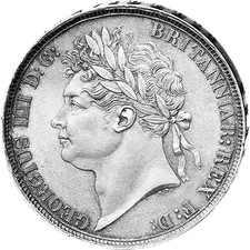 Silbermünze Crown König Georg IV. (1821/22). 