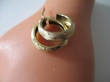 Creolen Ohrringe Gold 333/8K Gelbgold mattiert Muster