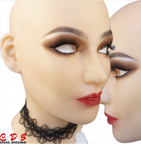 Realistic female face - face, masks