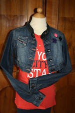 DIESEL KIDS - Kurz-Jeans-Jacke-Bolero - mit Leder - 140 - COOL & TRENDY  - wNEU!