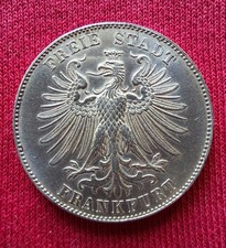 1859 Freie Stadt Frankfurt Silber Gedenktaler zu Schillers 100. Geburtstag