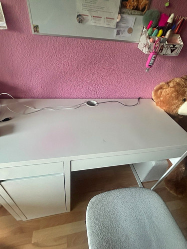 Schreibtisch weiß mit - weiß,