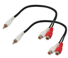 2 Stück RCA Cinch Splitter y