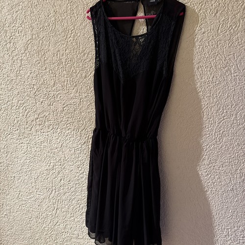 Schwarzes chiffonkleid - schwarzes, gr
