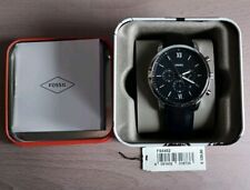 Fossil Herrenuhr FS5452 Chronograph Leder Schwarz Neutra