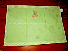 Ikea Naning Taschen Aufbewahrung Kinderzimmer grün Stoff mit Teddy 70 x 50cm  