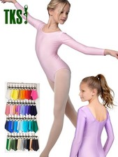 B109G Body Ballett Tanztrikot Turnanzug Langarm glänzend Kinder Made in Germany