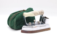 Cloer Bügeleisen Reisebügeleisen mit Etui 220 W Metall 50er / 60er Vintage alt